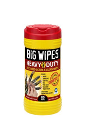 BIG WIPES Heavy Duty Industrial Textured Scrubbing Wipes (80 Count (Pack of 1), Heavy-Duty)