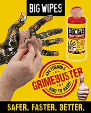 BIG WIPES Heavy Duty Industrial Textured Scrubbing Wipes (80 Count (Pack of 1), Heavy-Duty)