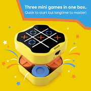 GiiKER Tic Tac Toe Bolt Game, 3-in-1 Handheld Puzzle Game Console, Portable Travel Games for Educational and Memory Growth, Fidget Toys Board Games for Kids and Adults, Birthday Gifts for All Ages