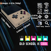 Miyoo Mini Plus Handheld Game Console 3.5-inch 640*480 IPS Screen 3000mAh Compatible with Multiplayer Portable Case Retro Gray