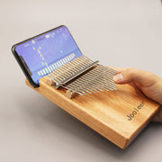 Jooleer 17 Keys Kalimba With App Thumb Piano Portable For Adults & Kids Okoume Mbira Tuning Hammer, Finger Covers, & More Included; Christmas Stocking Stuffer Gift