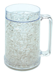 Freezer Mugs – Double Wall Gel Frosty Freezer Mugs, Cups – Drinking Glass – Beer Ice Mugs for Freezer – Beer Mugs with Handle – 16oz Freezable Beer Mug (2)