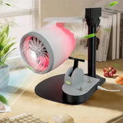 Kicikol Creative Turbo Desktop Fan, Turbofan Engine Shape Creative Fan, Creative Desktop Jet Fan - Equipped with A Humidifier and Red Tail Lights (1PCS)