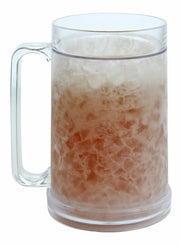 Freezer Mugs – Double Wall Gel Frosty Freezer Mugs, Cups – Drinking Glass – Beer Ice Mugs for Freezer – Beer Mugs with Handle – 16oz Freezable Beer Mug (2)