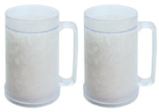 Freezer Mugs – Double Wall Gel Frosty Freezer Mugs, Cups – Drinking Glass – Beer Ice Mugs for Freezer – Beer Mugs with Handle – 16oz Freezable Beer Mug (2)