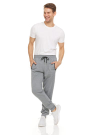 PURE CHAMP Mens 3 Pack Fleece Active Athletic Workout Jogger Sweatpants for Men with Zipper Pocket and Drawstring Size S-3XL (Small, Set 1)