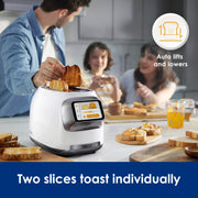 Tineco TOASTY ONE Smart Toaster, with Touchscreen, 2-Slice Toast Individually, Auto Lift and Lowers, High-End Stainless Steel Design with Limitless Toasting Adjustment, Fresh, Reheat and Frozen